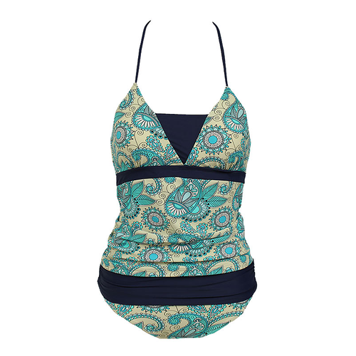 Blue Paisley Tankini - Women's Swimwear & Bikinis Online NZ - Mariposa ...