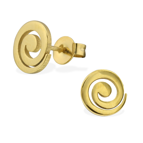 Gold Spiral Studs