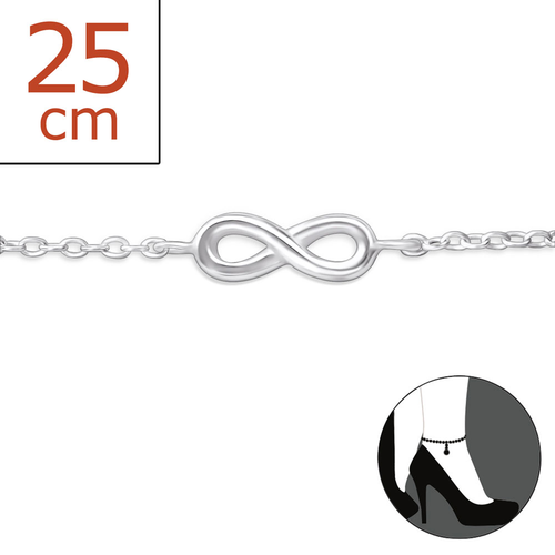 Silver Infinity Anklet