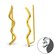 Gold Plated Zigzag Ear Pin