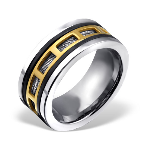 Surgical Steel Triple Tone Ring