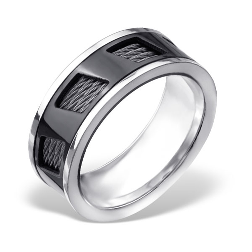 Surgical Steel Two Tone Ring