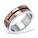 Surgical Steel & Rose Gold Ring