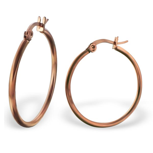 Rose Gold Plated Hoops