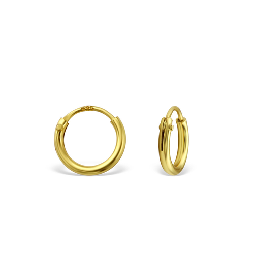 8mm Gold Hoops