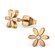 Rose Gold & Crystal Flower Studs