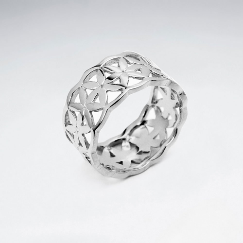 Sterling Flower of Life Band