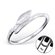 Sterling Leaf Midi Ring