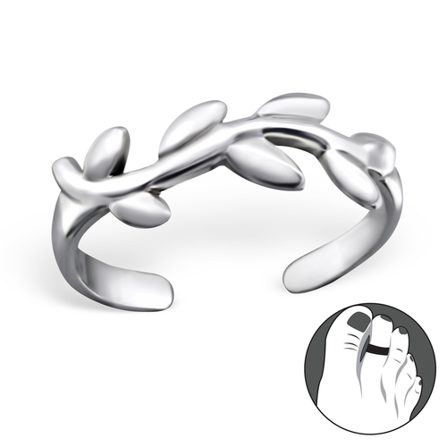 Sterling Silver Vine Toe Ring