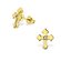 Surgical Steel Gold Plated Cross Studs