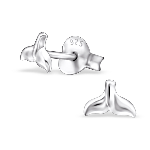 Sterling Silver Whale Studs