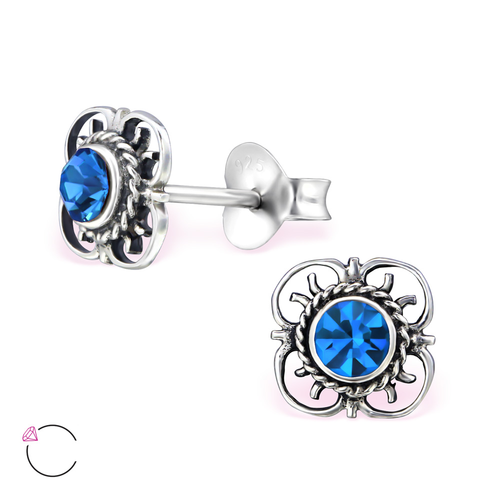 Sterling & Crystal Studs