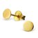 18K Gold Plated Sterling Silver Round Stud