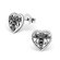 Sterling Silver Antique Style Heart Studs