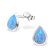 Sterling Silver and Opal Tear Drop Studs
