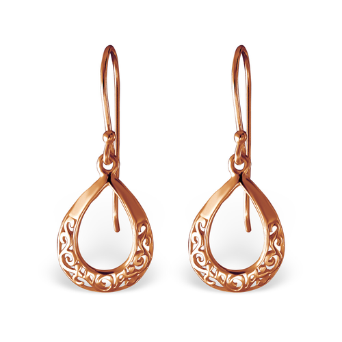 Rose Gold Plated Sterling Silver Earrings