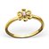 14K Gold Plated Sterling Silver Flower Ring with Cubic Zirconia