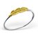 Silver and Gold Plated Sterling Silver Feather Ring