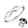 Silver Plated Sterling Silver Infinity Midi Ring