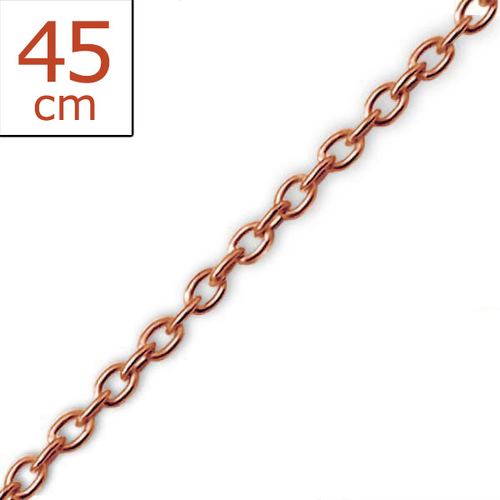 Rose Gold Plated Sterling Silver 45cm Chain