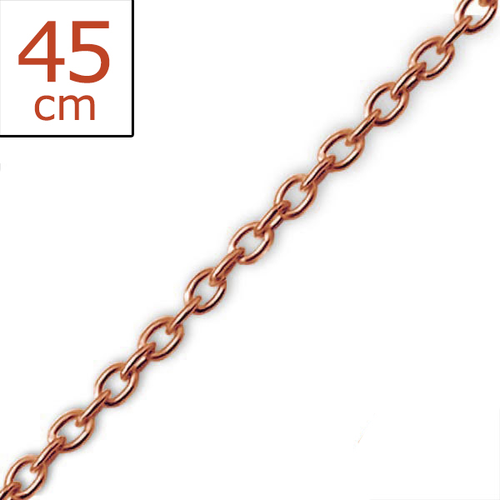 Rose Gold Plated Sterling Silver 45cm Chain