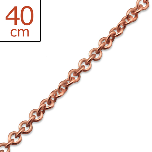 Rose Gold Plated Sterling Silver 40cm Chain