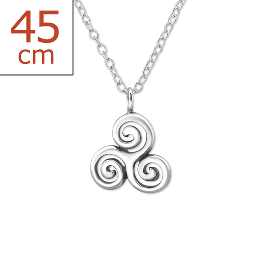 Silver Plated Sterling Silver Trinity Necklace