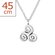 Silver Plated Sterling Silver Trinity Necklace