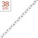 Silver Plated Sterling Silver 38cm Chain