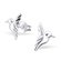 Silver Plated Sterling Silver Hummingbird Studs