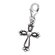 Silver Plated Sterling Silver Cross Charm