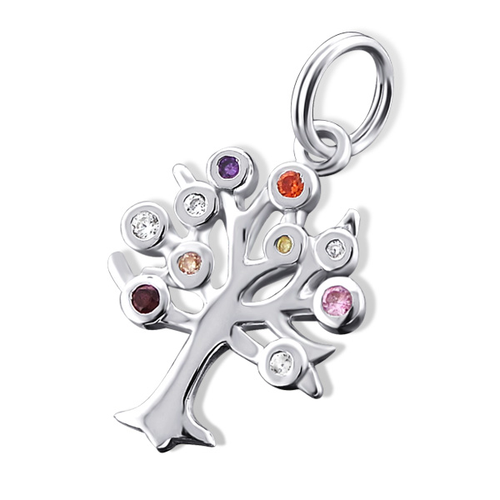 Silver Plated Sterling Silver Tree of Life Charm