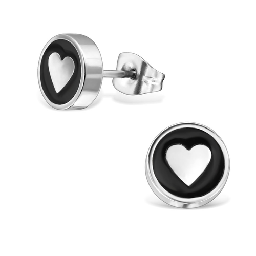 Sugrical Steel Heart Studs