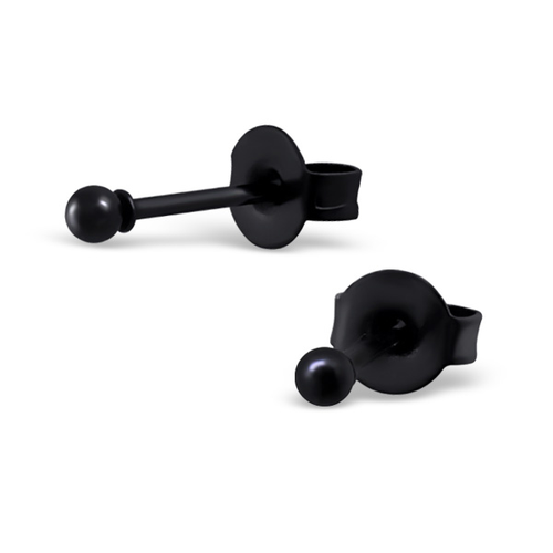 Surgical Steel 2mm Black Studs