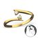 14K Gold Plated Sterling Silver Toe Ring Set with Cubic Zirconia