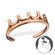 Rose Gold Plated Sterling Silver Crown Toe Ring