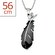 Surgical Steel with Black Plating Feather Necklace