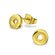 14K Gold Plated Surgical Steel Donut Shape Studs