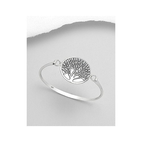 Sterling Silver Tree Bangle