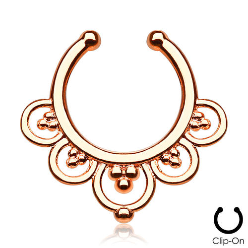 Plated Brass Flower Petals Nose Clip