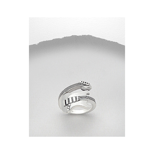 Sterling Silver Guitar Ring - Jewellery-Rings : Mariposa Clothing NZ ...