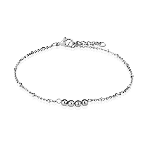 Stainless Steel Four Ball Anklet
