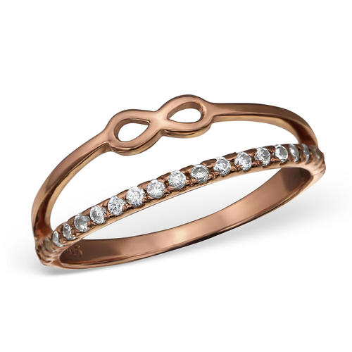 Rose Gold Sterling Silver Infinity Ring