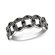 Sterling Silver and Black Cubic Zirconia Intertwine Ring