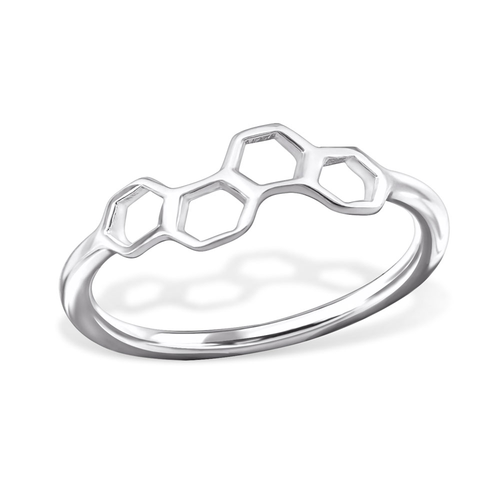 Sterling Silver Honeycomb Ring