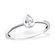 Sterling Silver Tear Drop Cubic Zirconia Ring