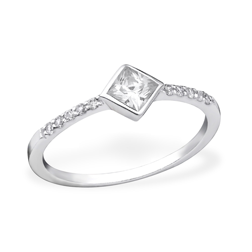 Sterling Silver and Cubic Zirconia Ring