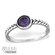 Sterling Silver and Amethyst Round Ring
