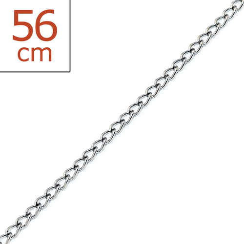 Stainless Steel Curb Link 56cm Chain