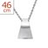 Surgical Steel Trapezium Pendant Necklace